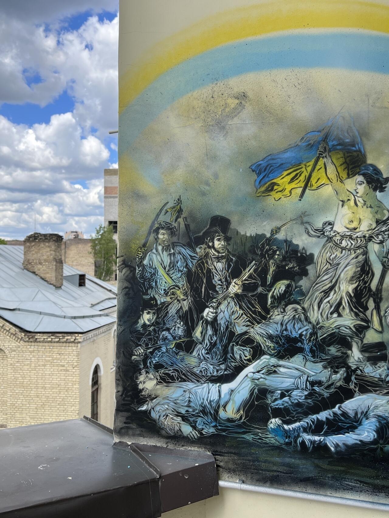 French street artist brings sketches of hope to Ukraine war zones